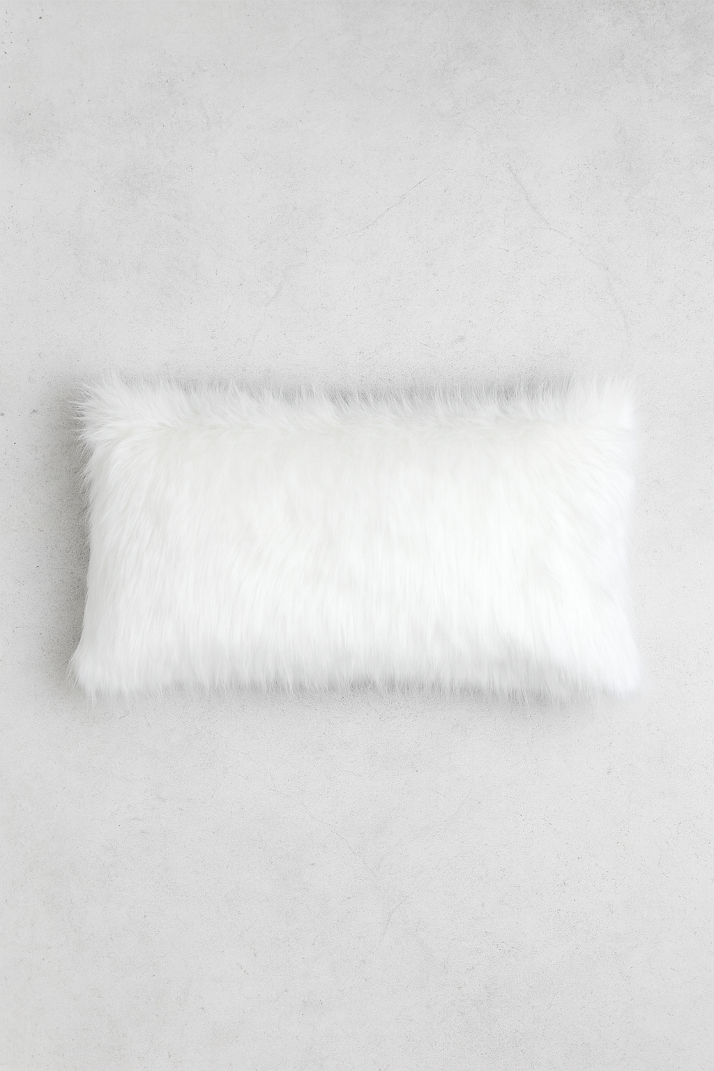 Forro Cojín Mink Blanco Riñonero