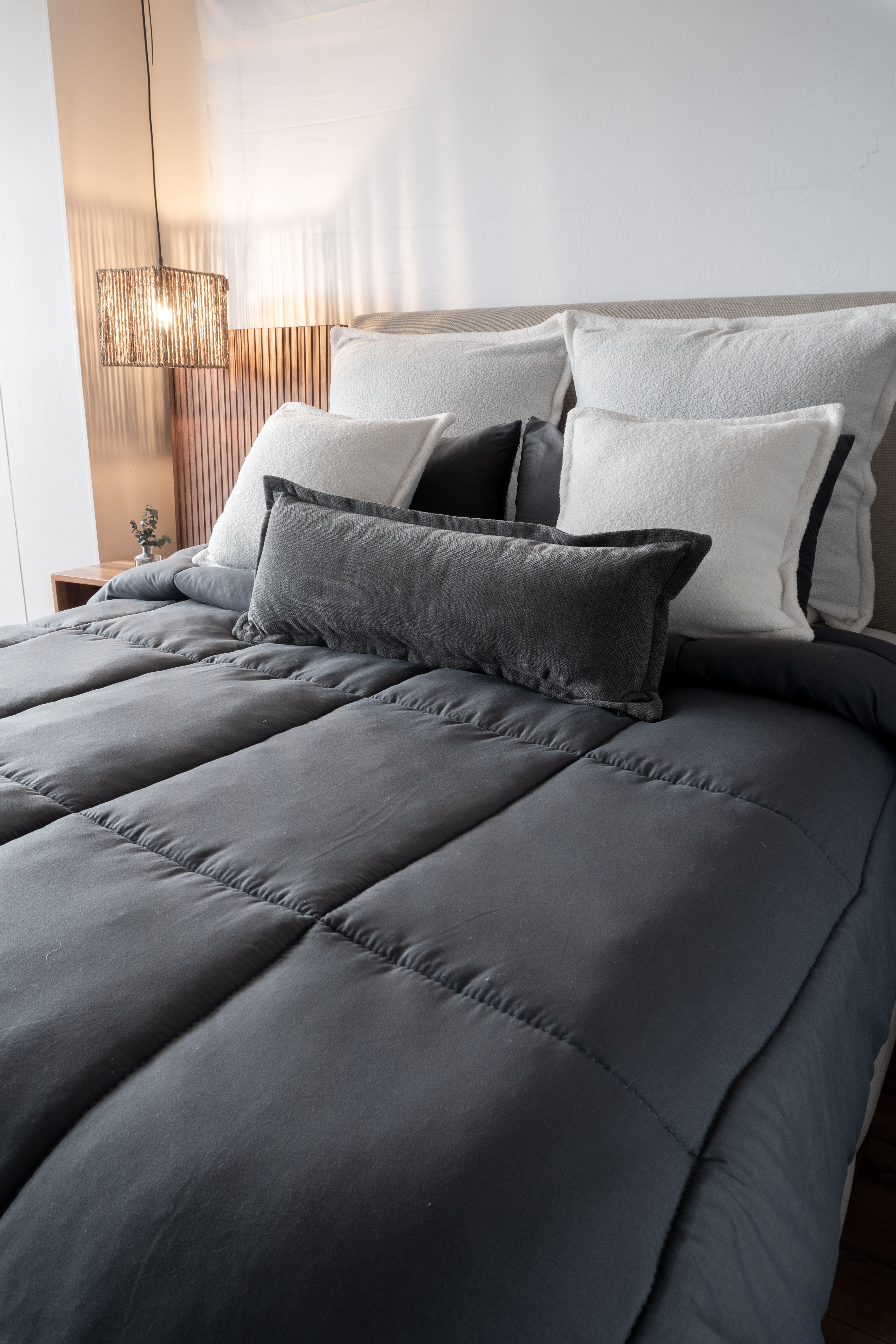 Cubrecama Doblefaz Olivia Gris