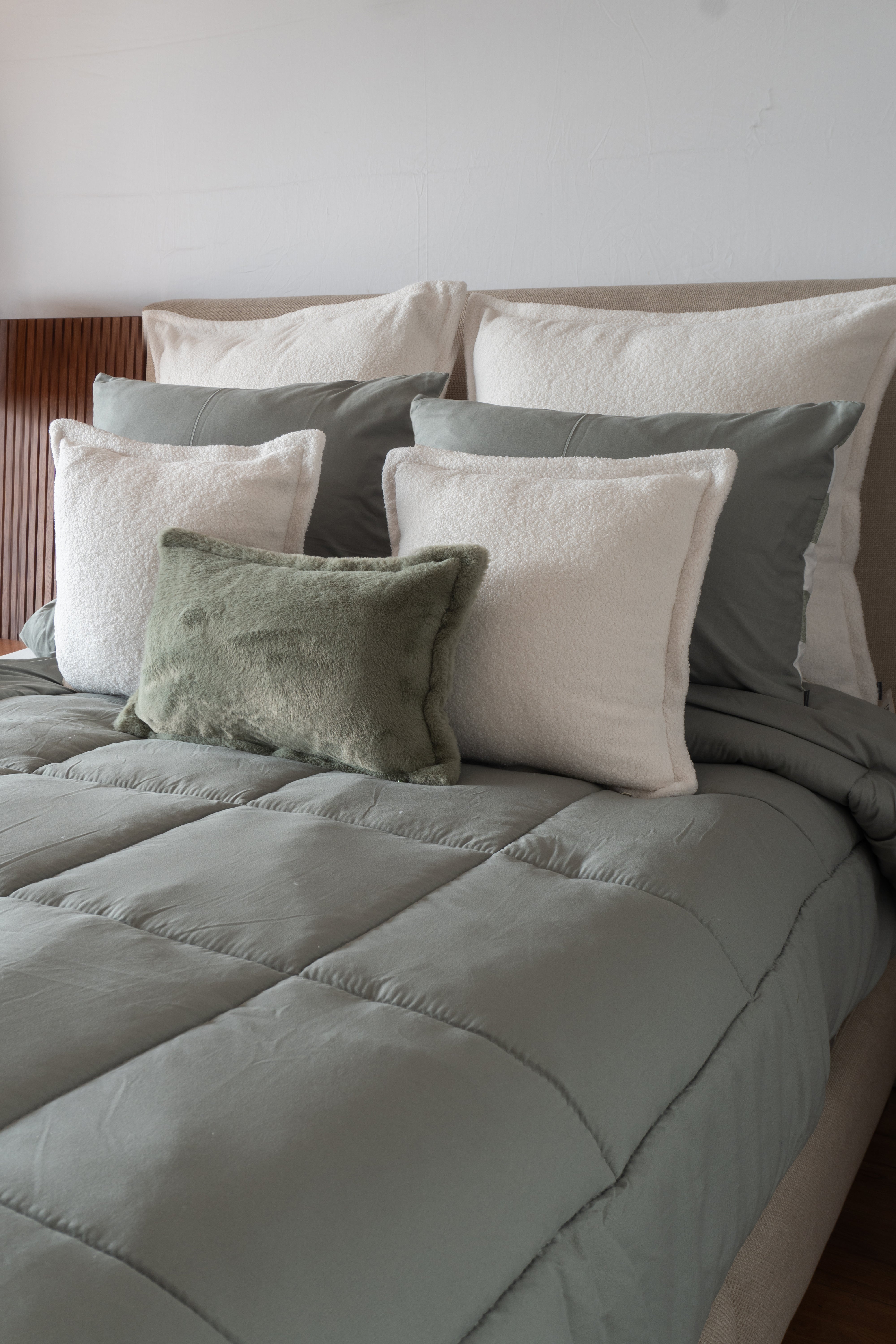 Cubrecama Doblefaz Olivia Oliva