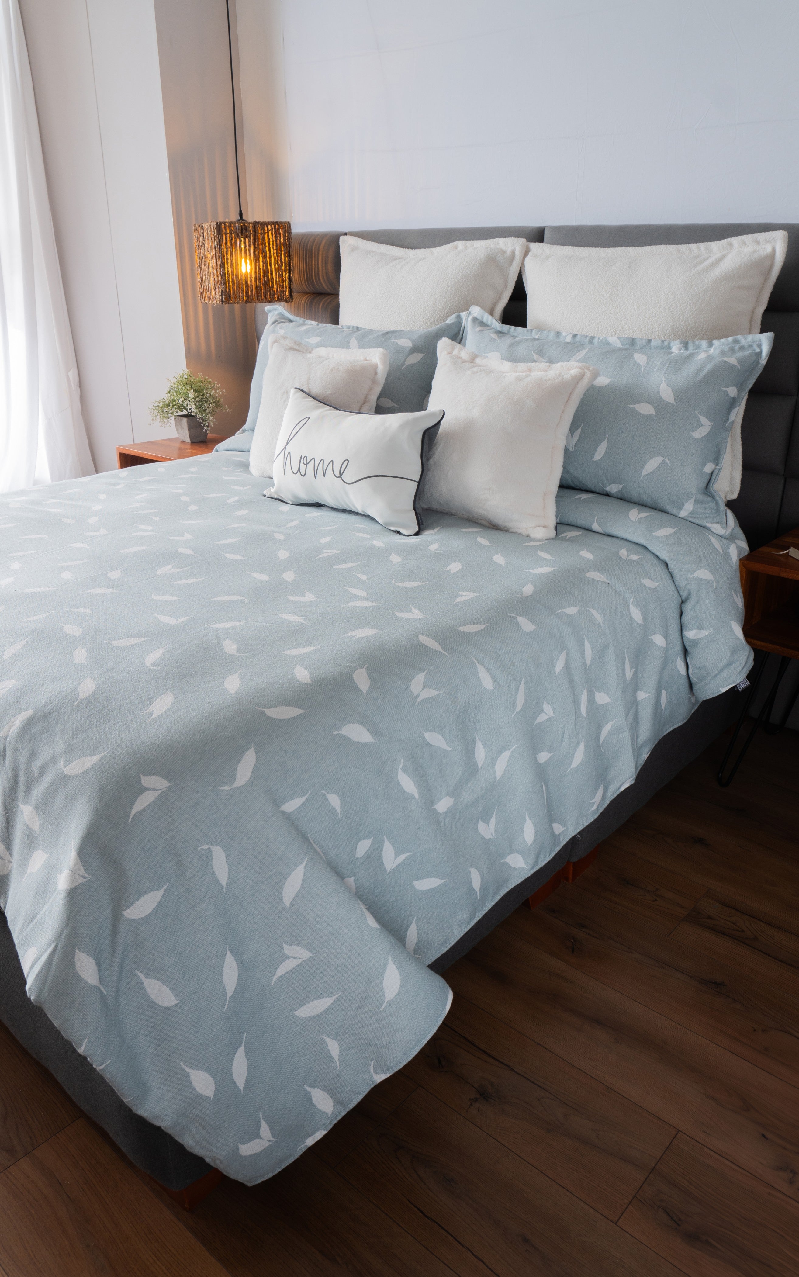 Set Duvet Leave Aqua