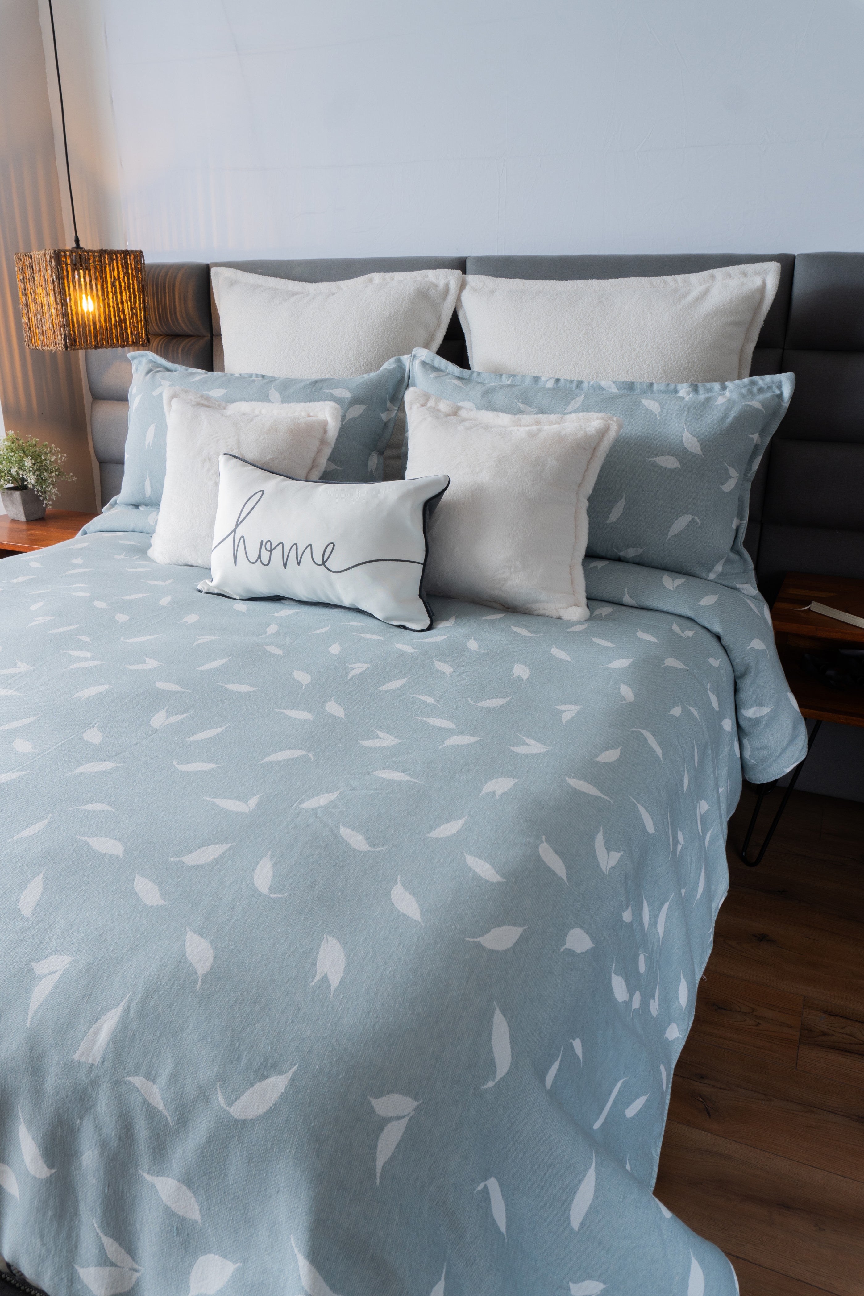 Set Duvet Leave Aqua