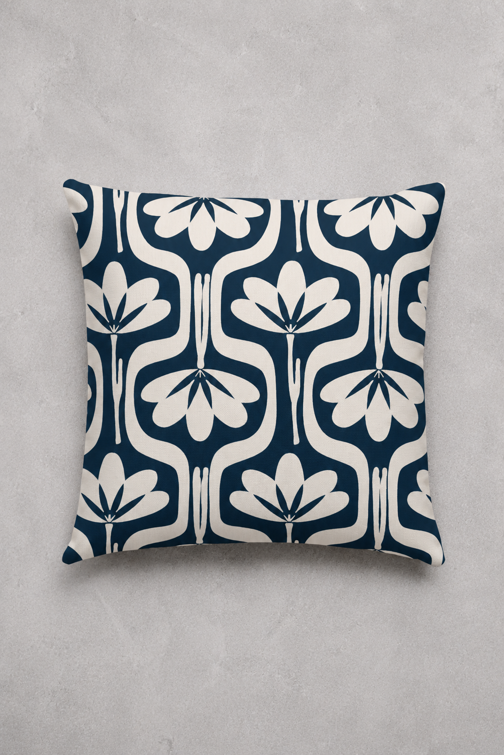Forro Cojin Magnolia Navy 50x50