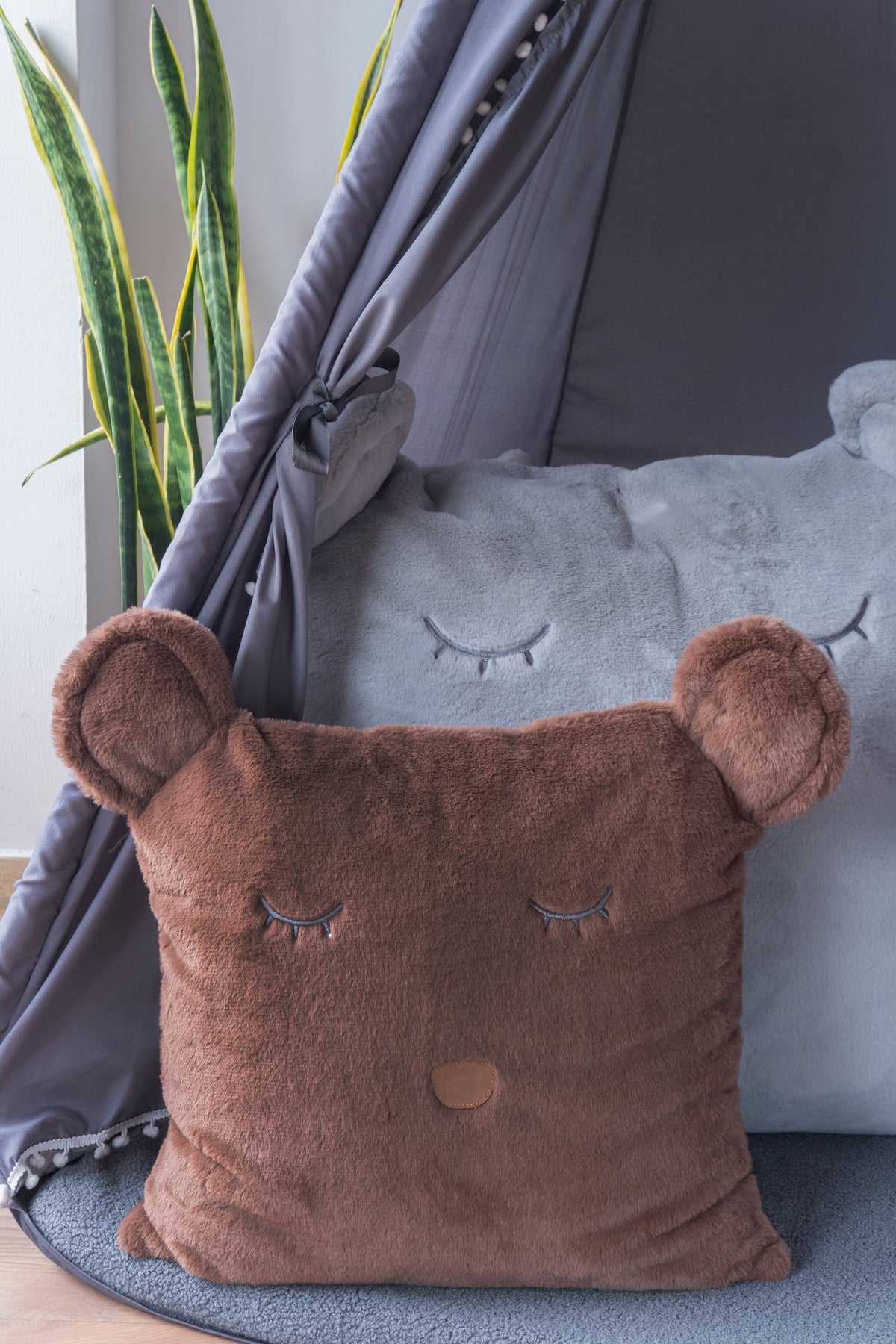 Forro Cojin Bear Mocca 45x45