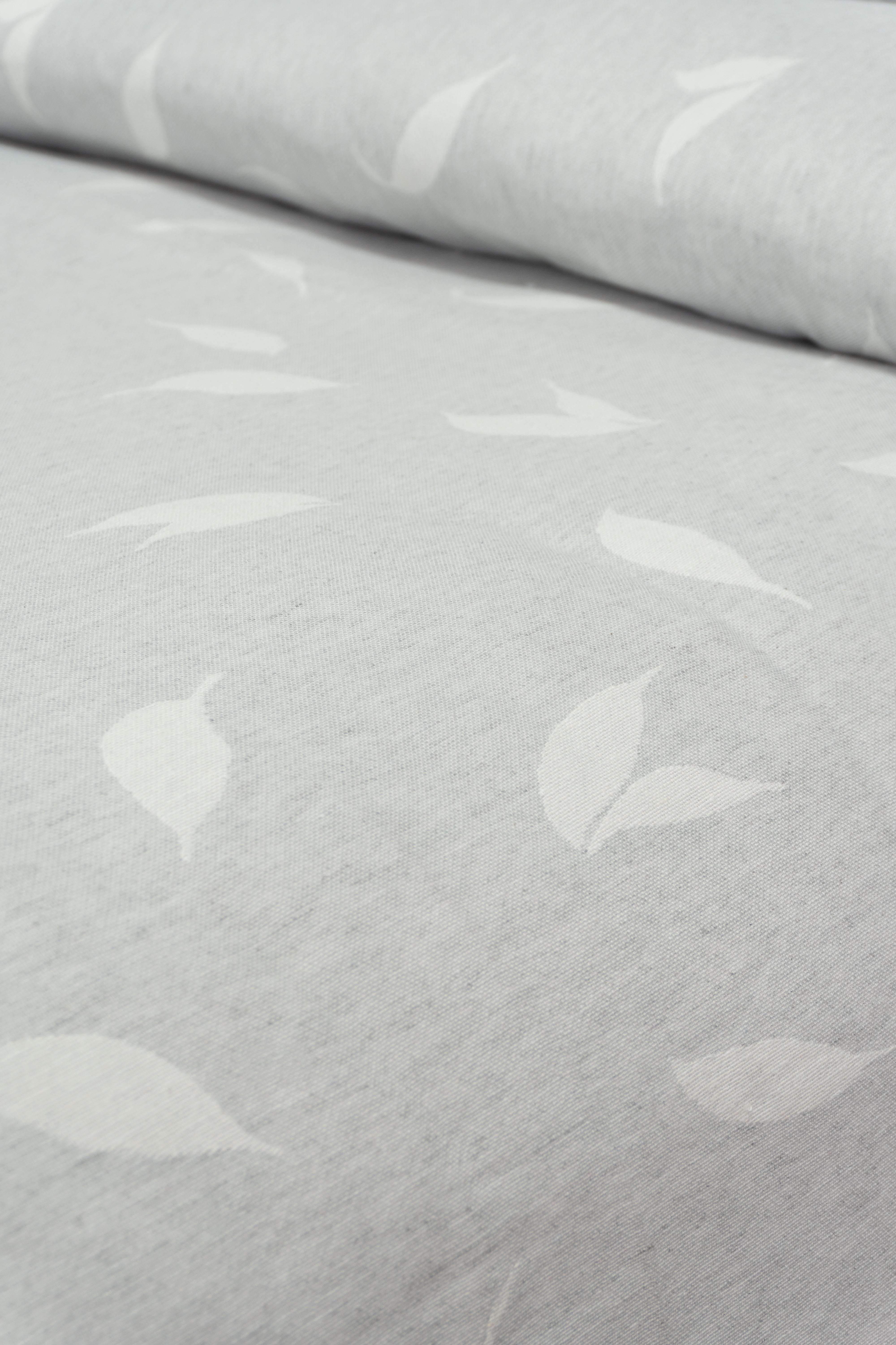 Set Duvet Leave Gris