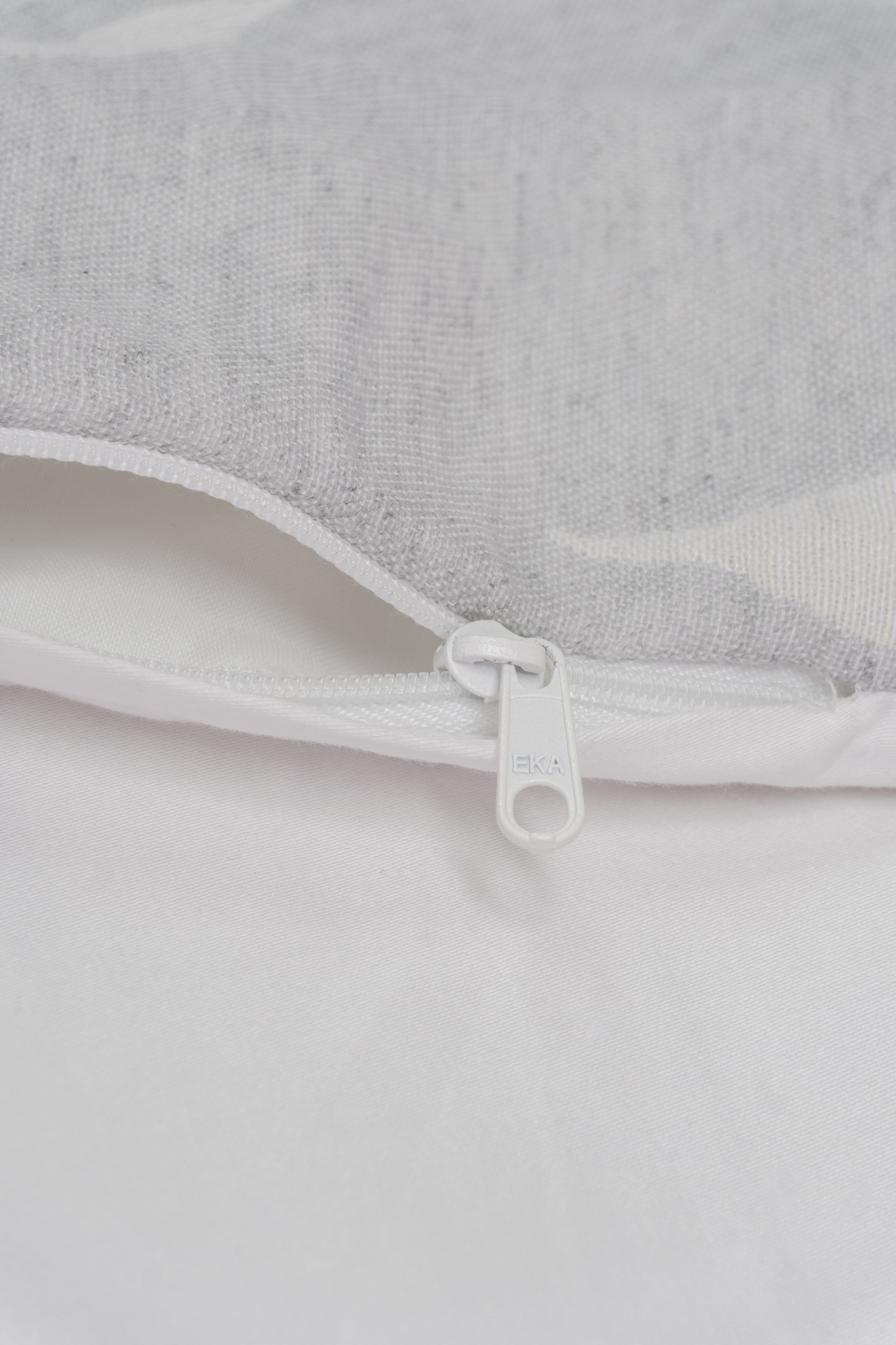 Set Duvet Leave Gris