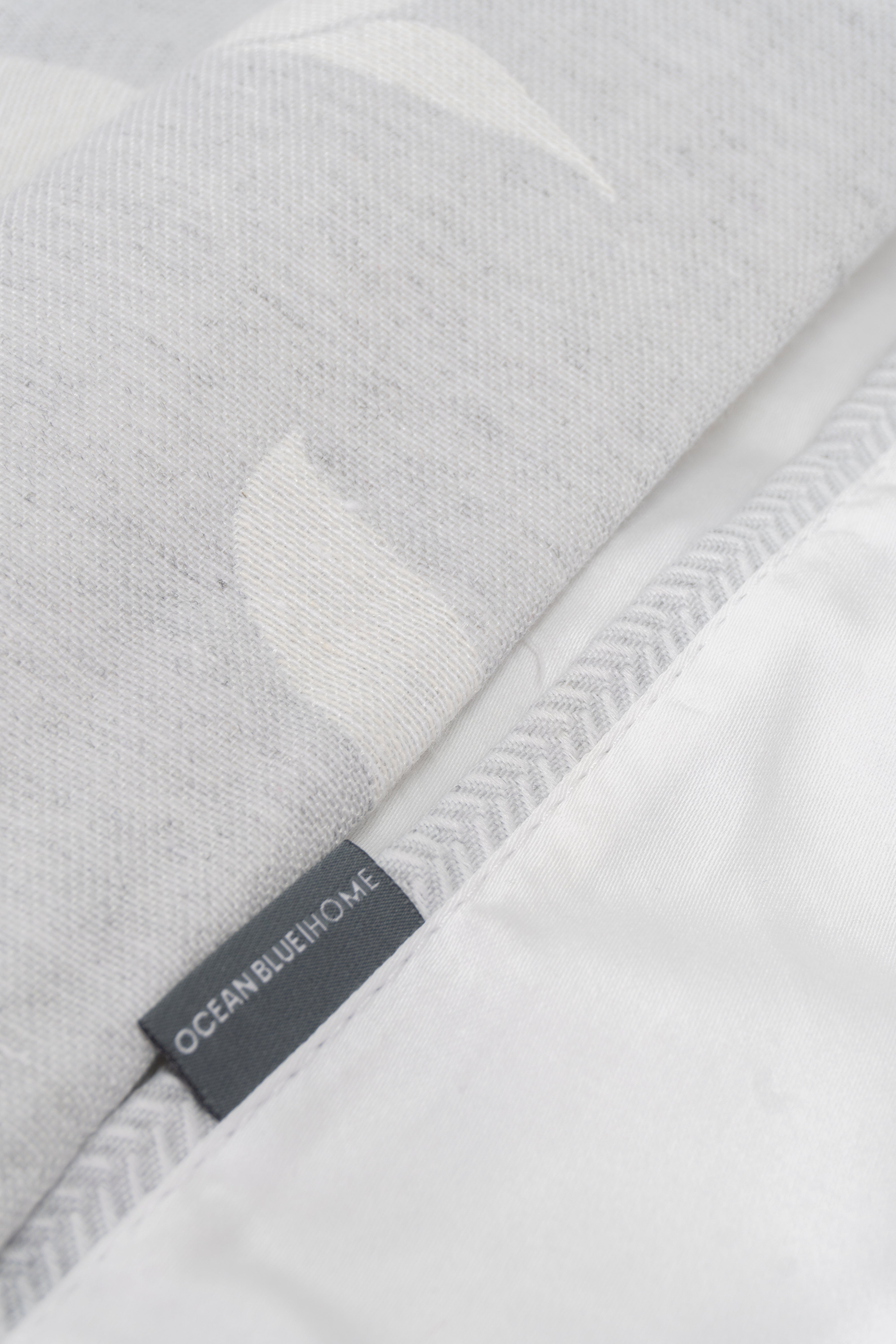 Set Duvet Leave Gris