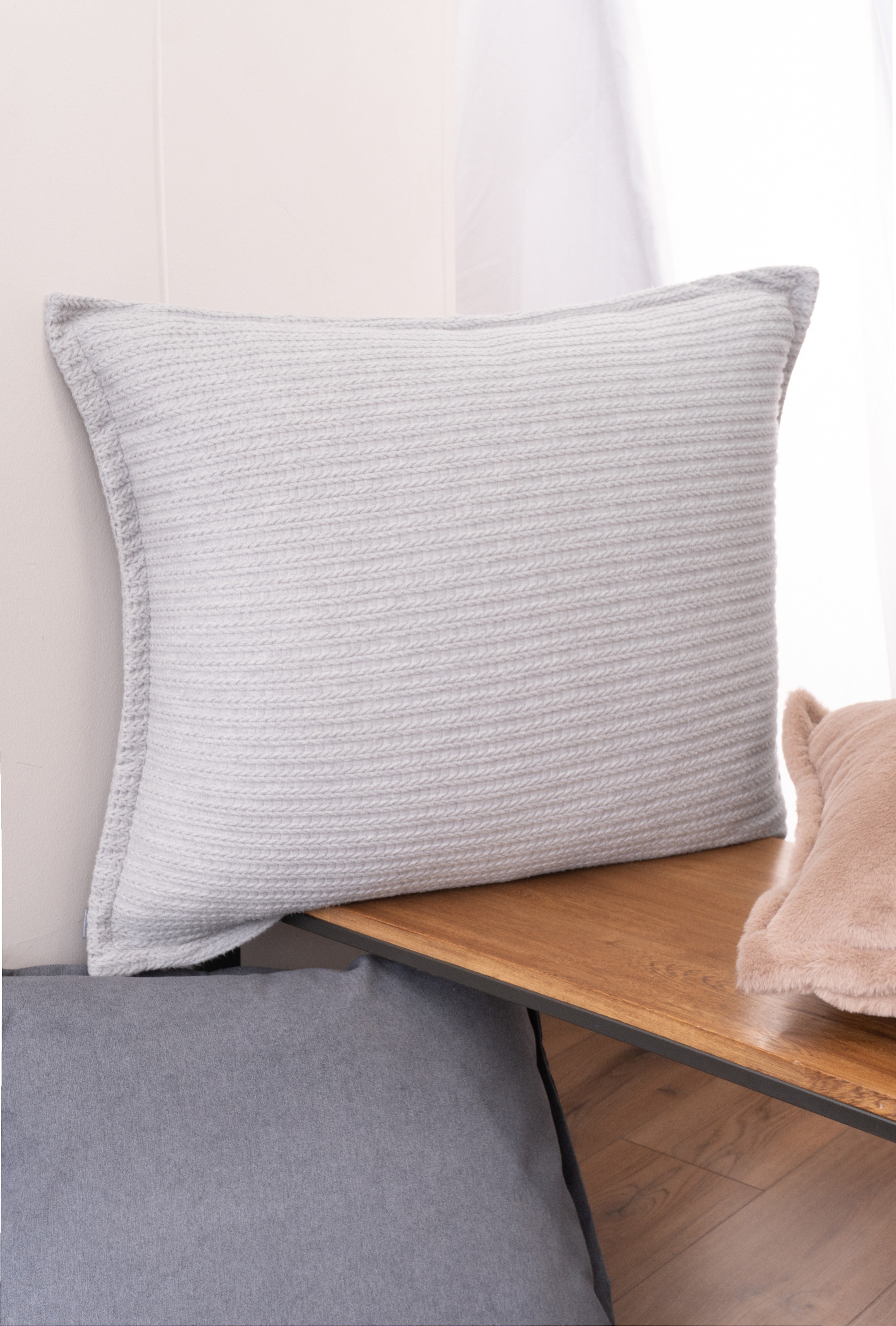 Forro Cojín Angora Gris