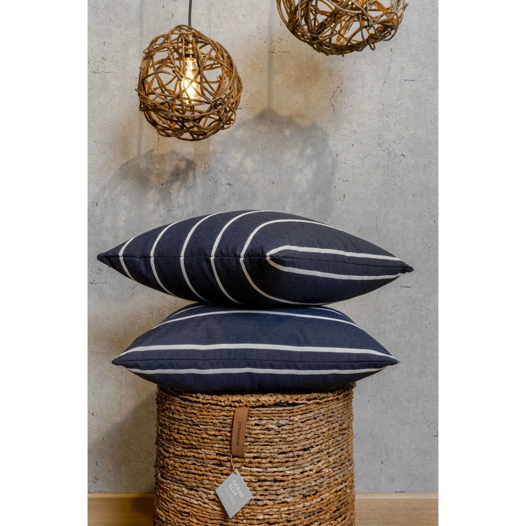 Cojin, sala, cama, decoración, volumen, navy, azul