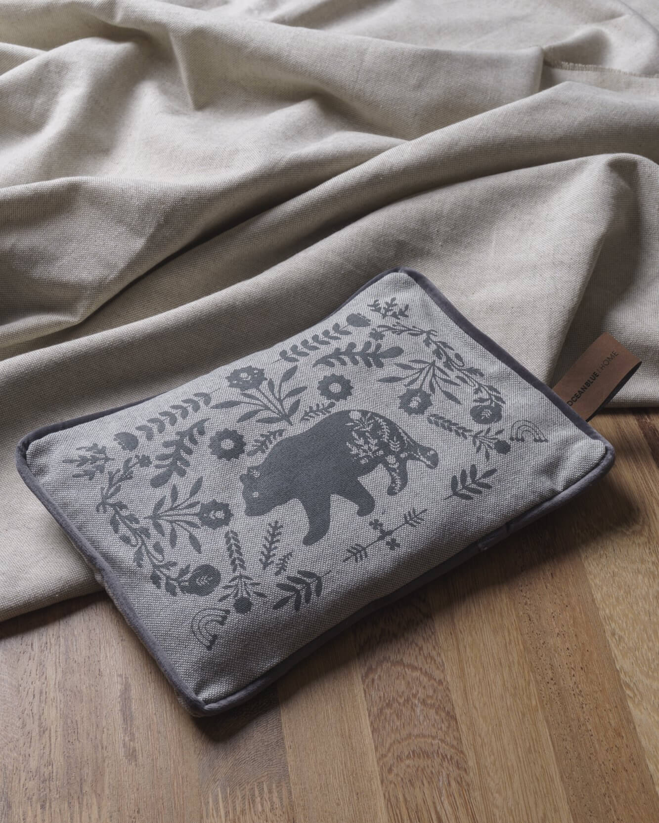 Cojin Zen Woods - Oso / Gris - Cojín zen