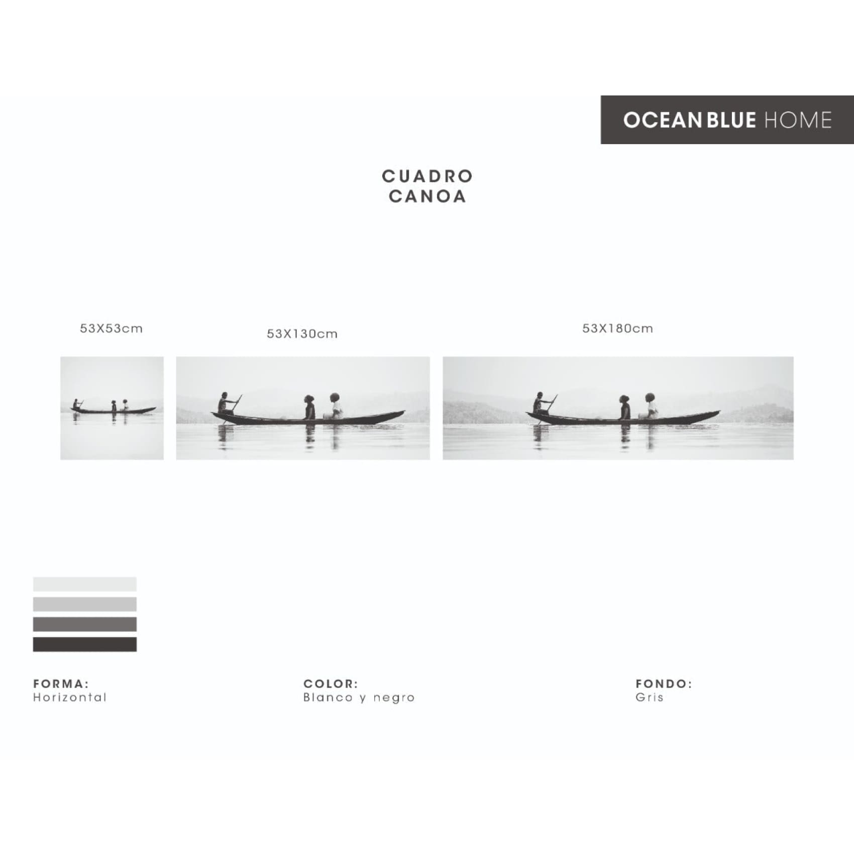 Vibrant Cuadro Canoa wall art showcasing a stunning canoe scene with sharp details and rich colors on premium canvas.