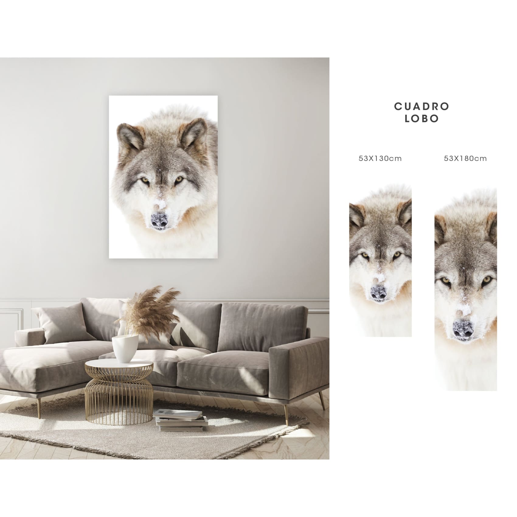 cuadro decorativo, decoración, sala, estudio, habitación, animal, lobo