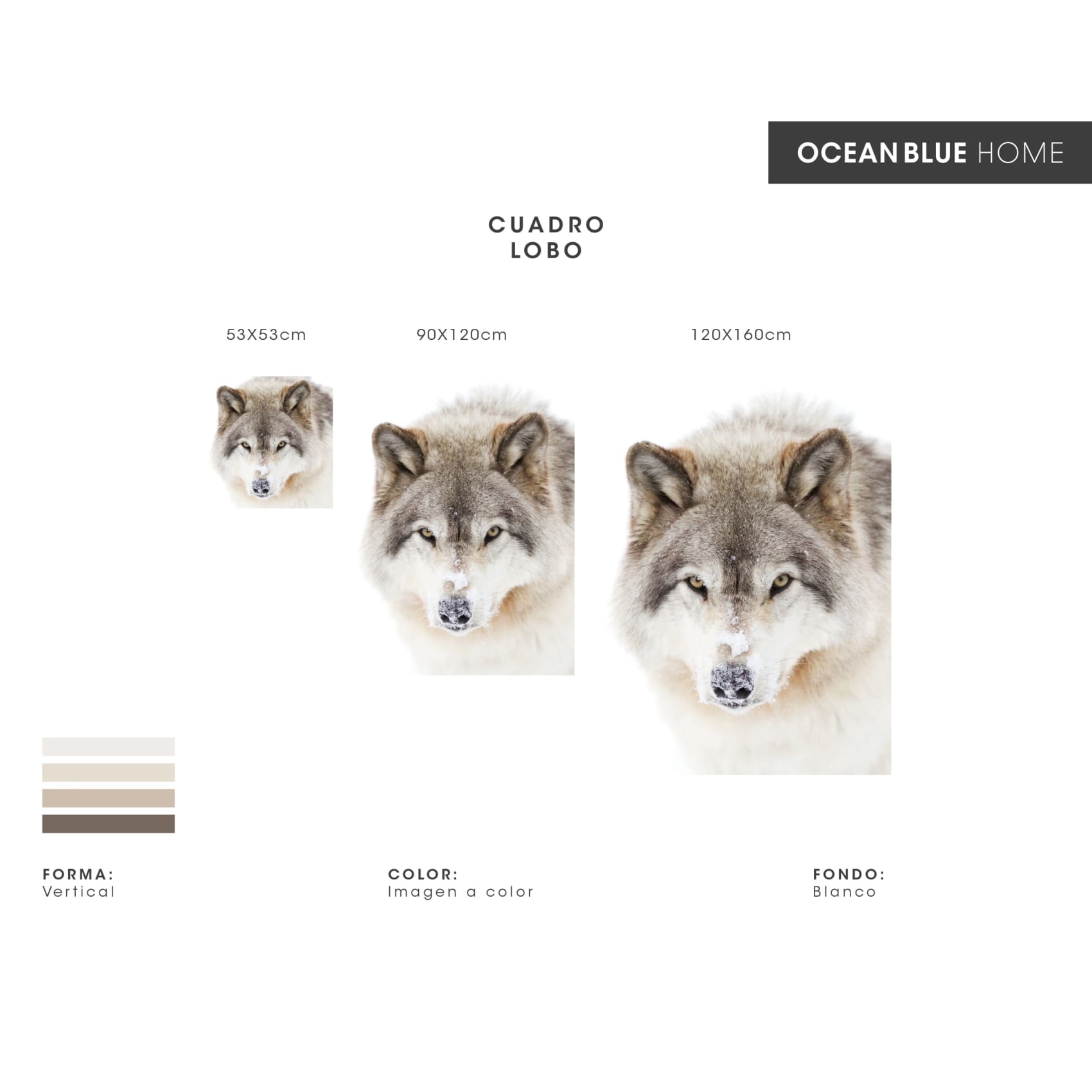 cuadro decorativo, decoración, sala, estudio, habitación, animal, lobo