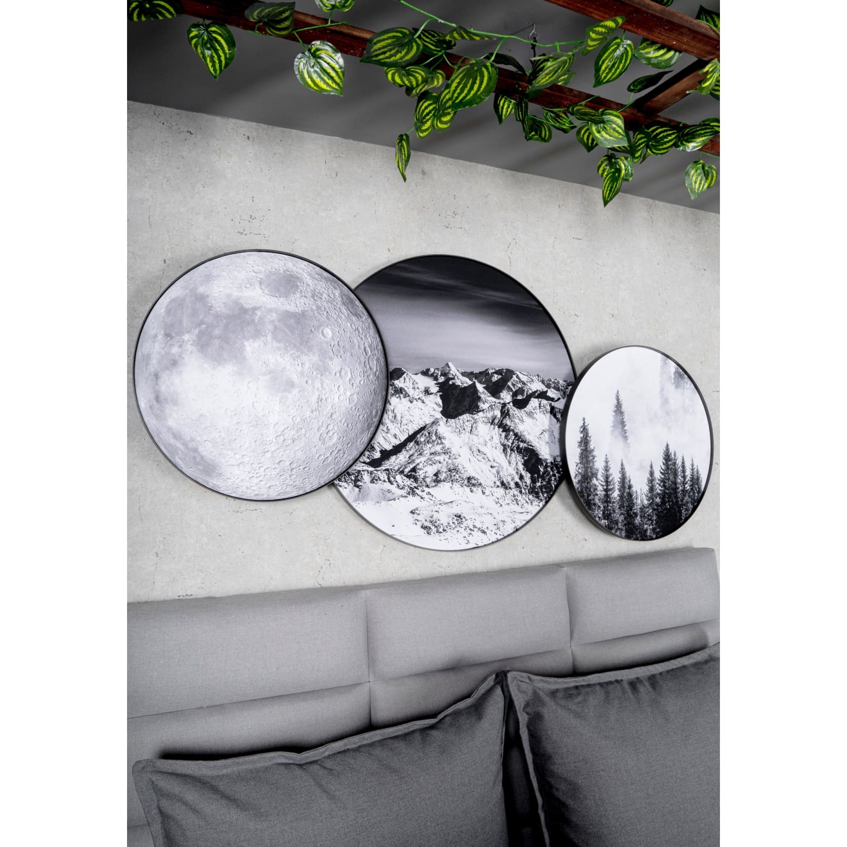 cuadro decorativo, decoración, sala, estudio, habitación, montaña, paisaje