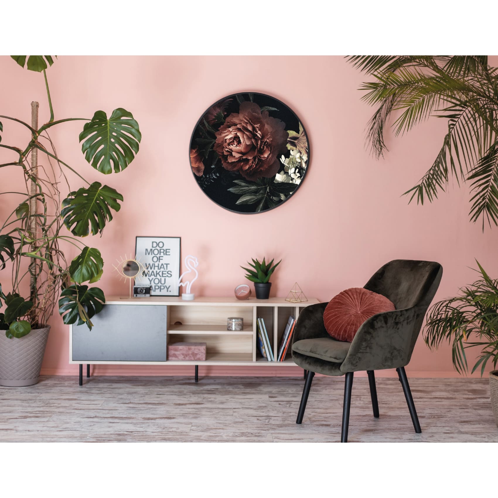 Cuadro decorativo, sala, habitación, floral