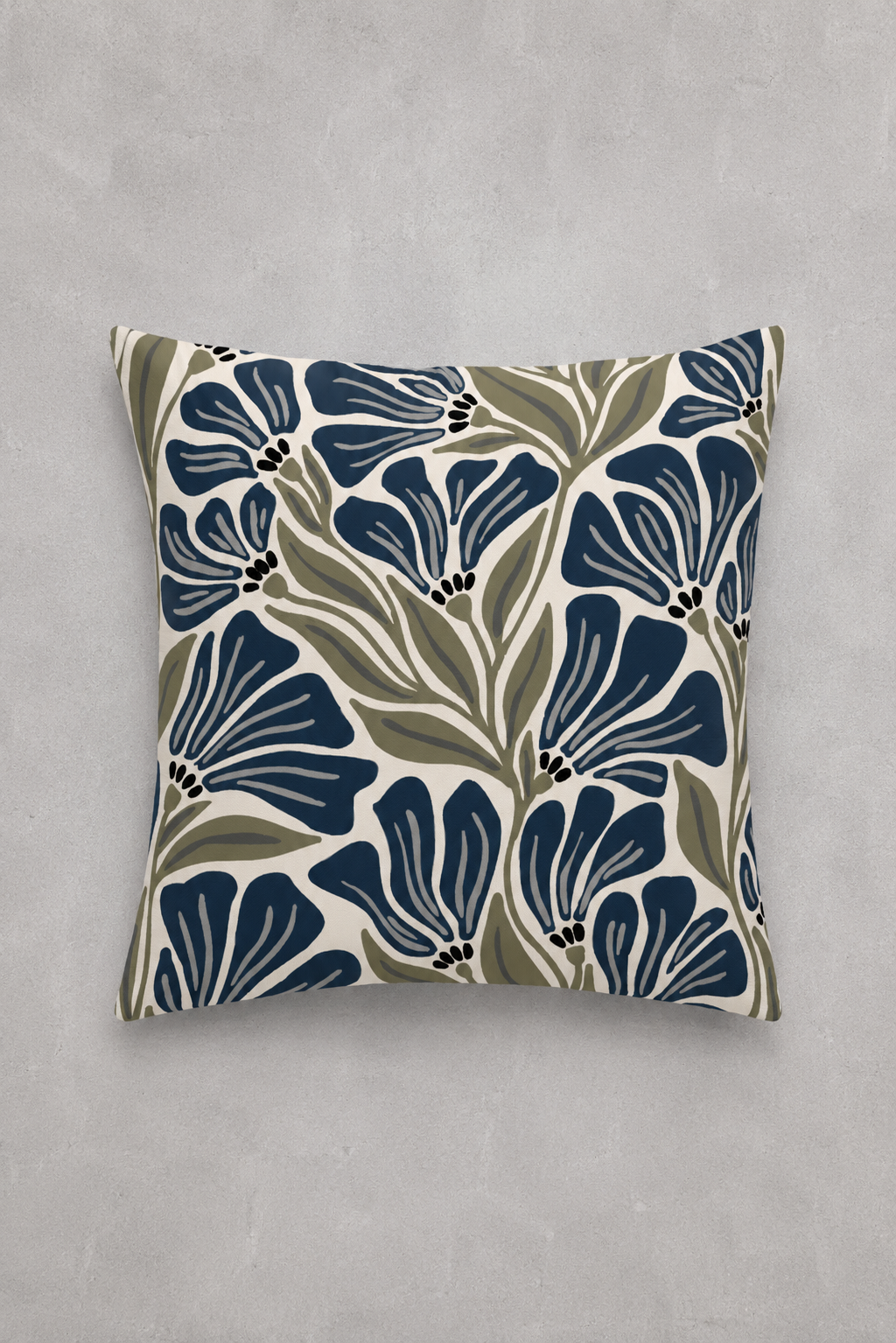 Forro Cojin Cipres Navy 50x50