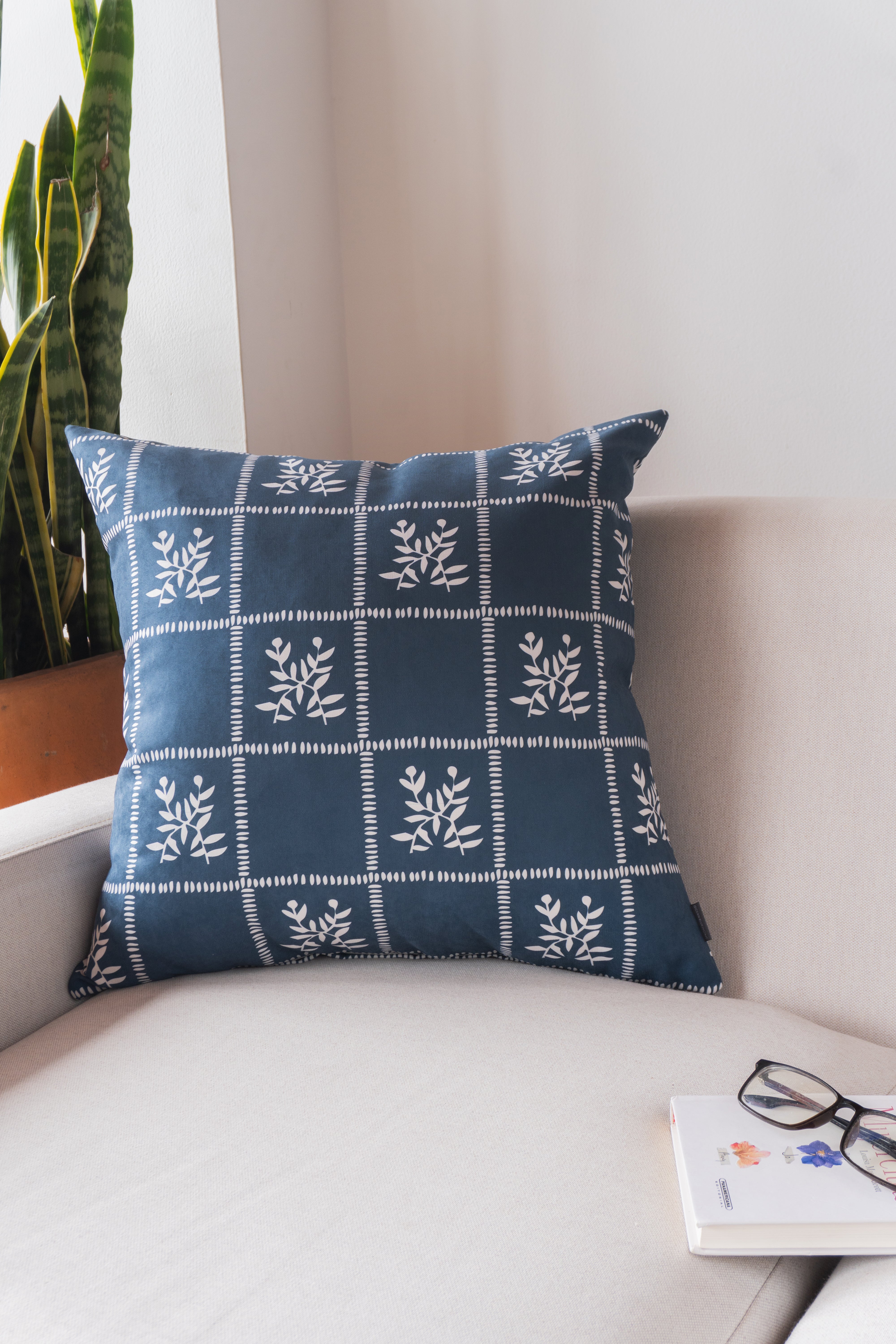 Forro Cojin Vegonia Navy 50x50