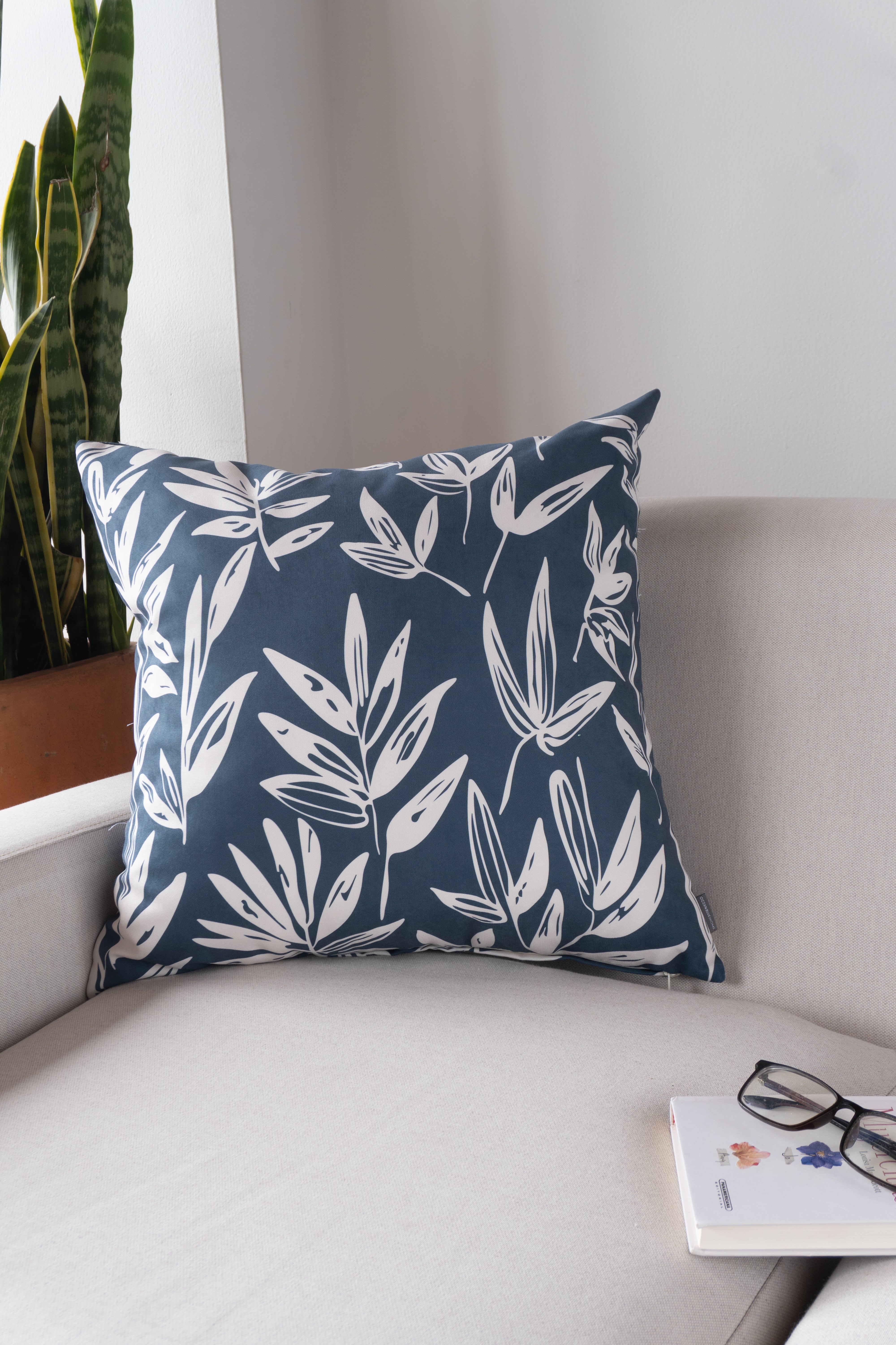 Forro Cojin Maranta Navy 50x50