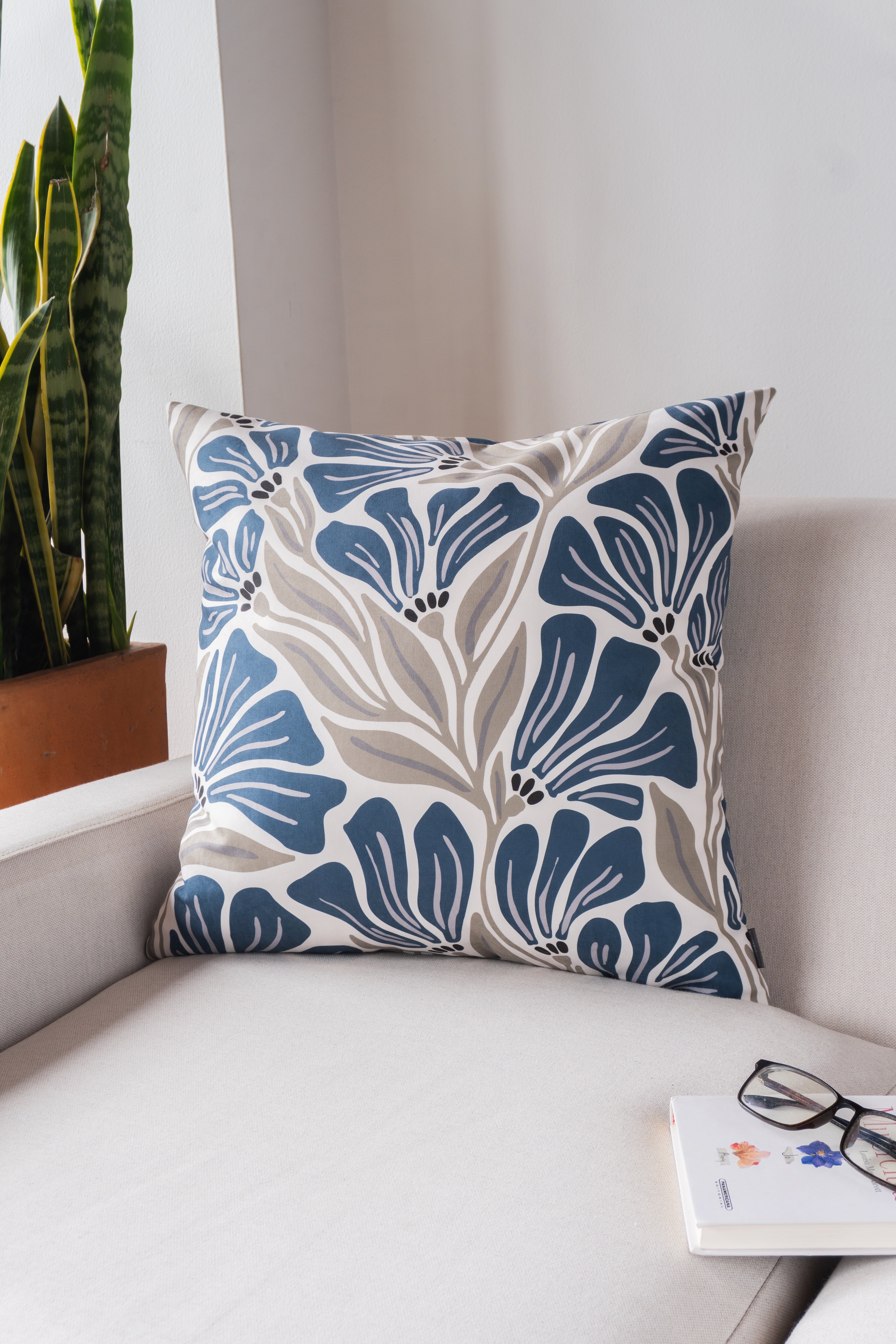 Forro Cojin Cipres Navy 50x50