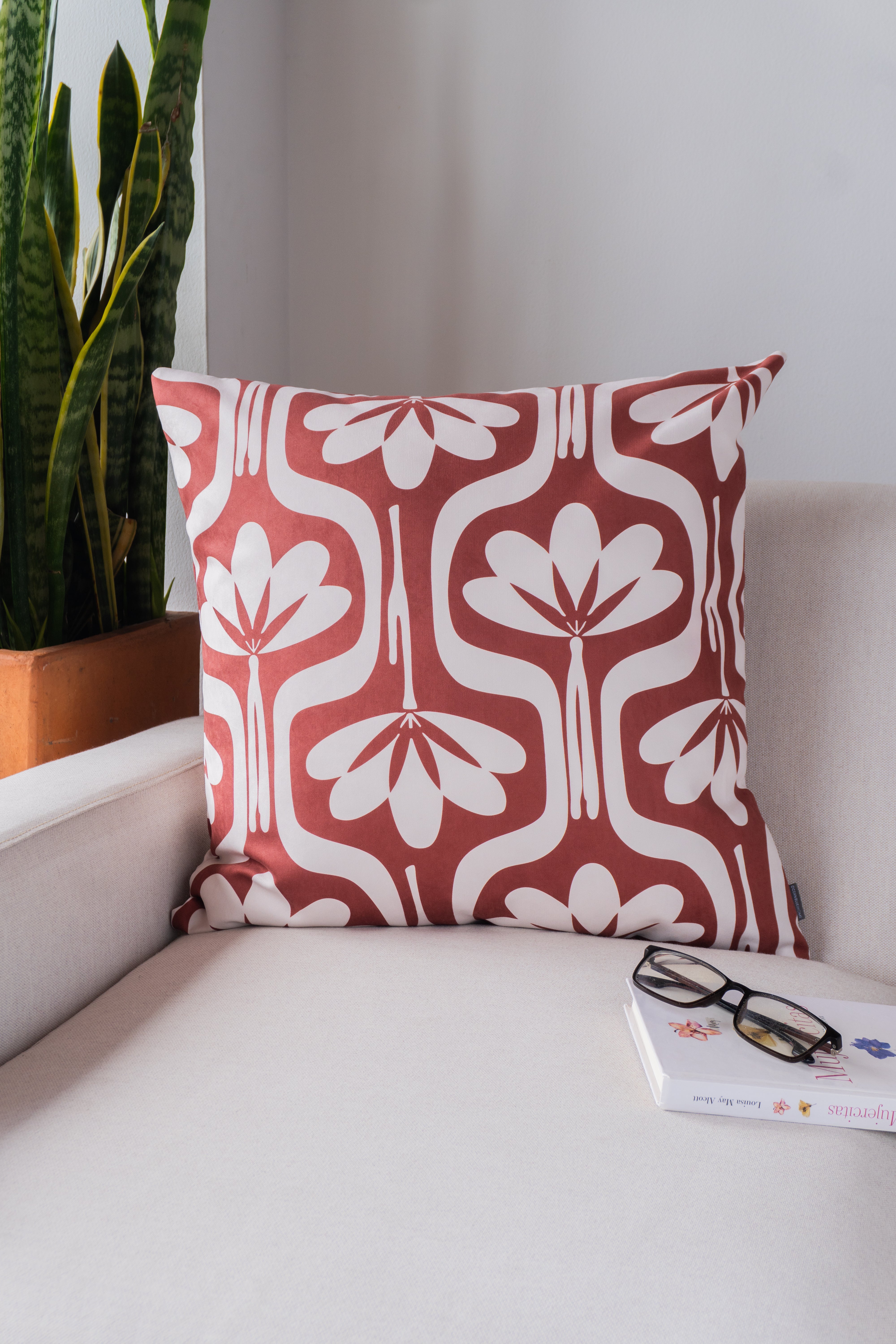 Forro Cojin Magnolia Terra 50x50