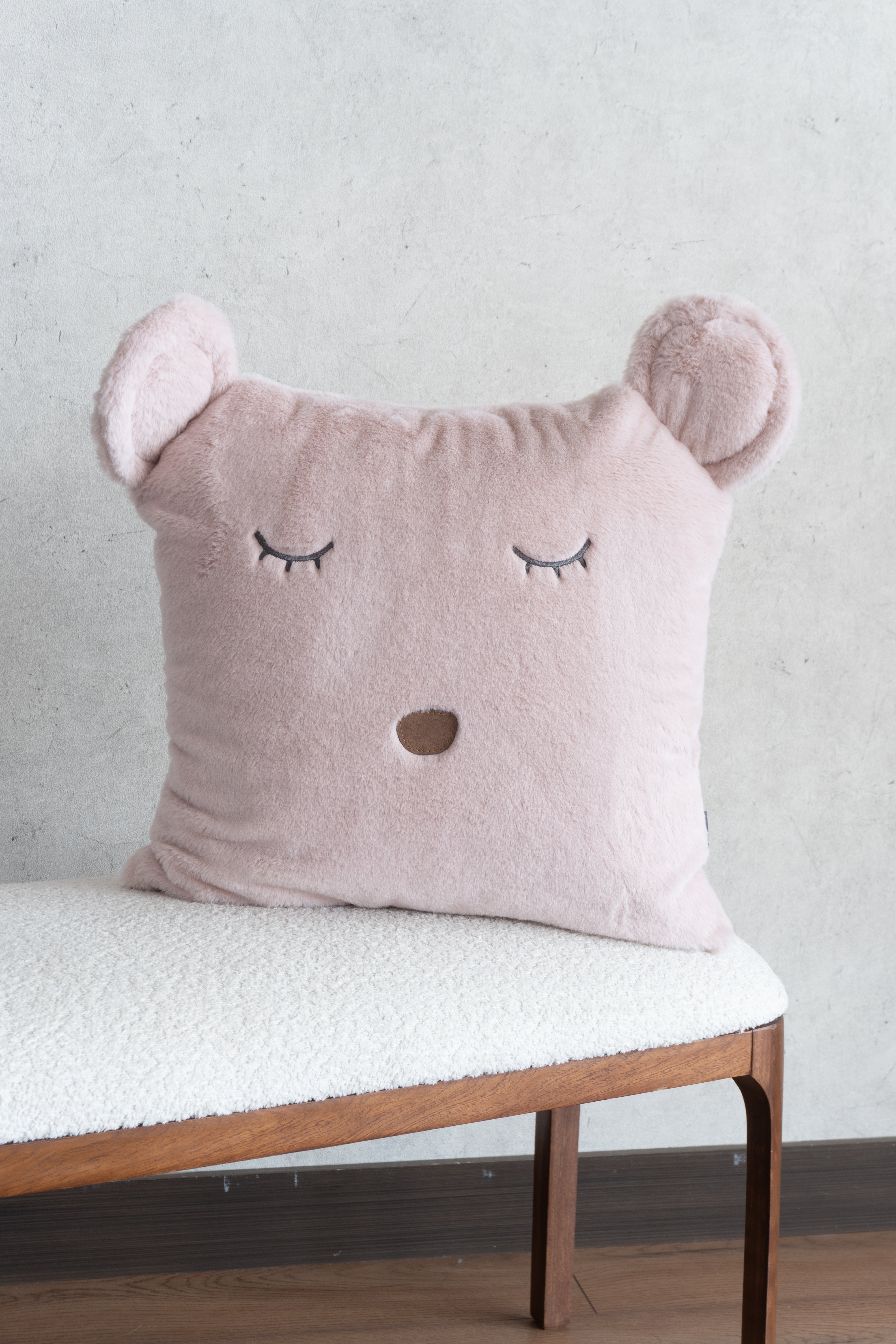 Forro Cojin Bear Palo Rosa