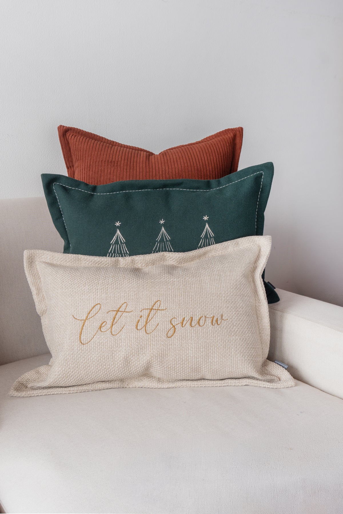 Forro Cojin Navidad Let It Snow 35x55