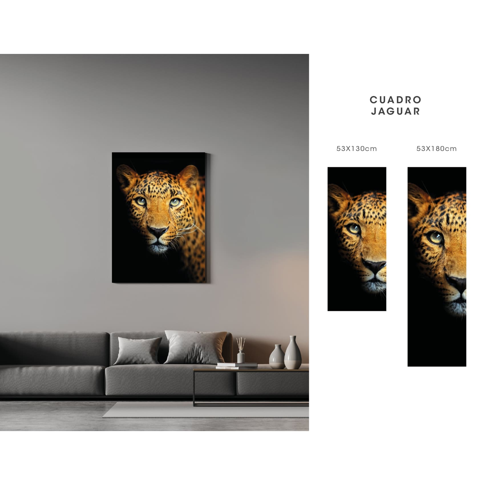 cuadro decorativo, decoración, sala, estudio, habitación, animal, Jaguar