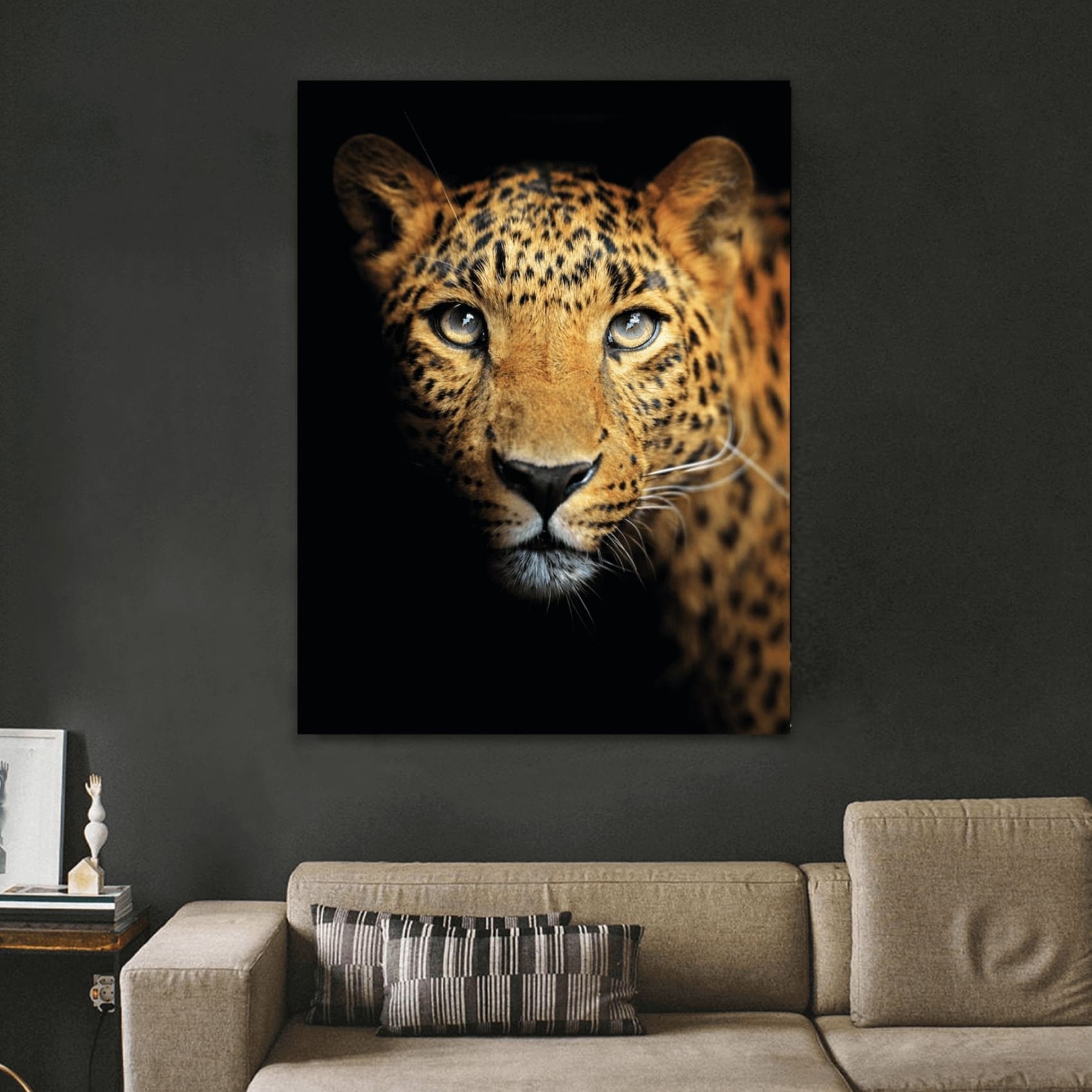cuadro decorativo, decoración, sala, estudio, habitación, animal, jaguar