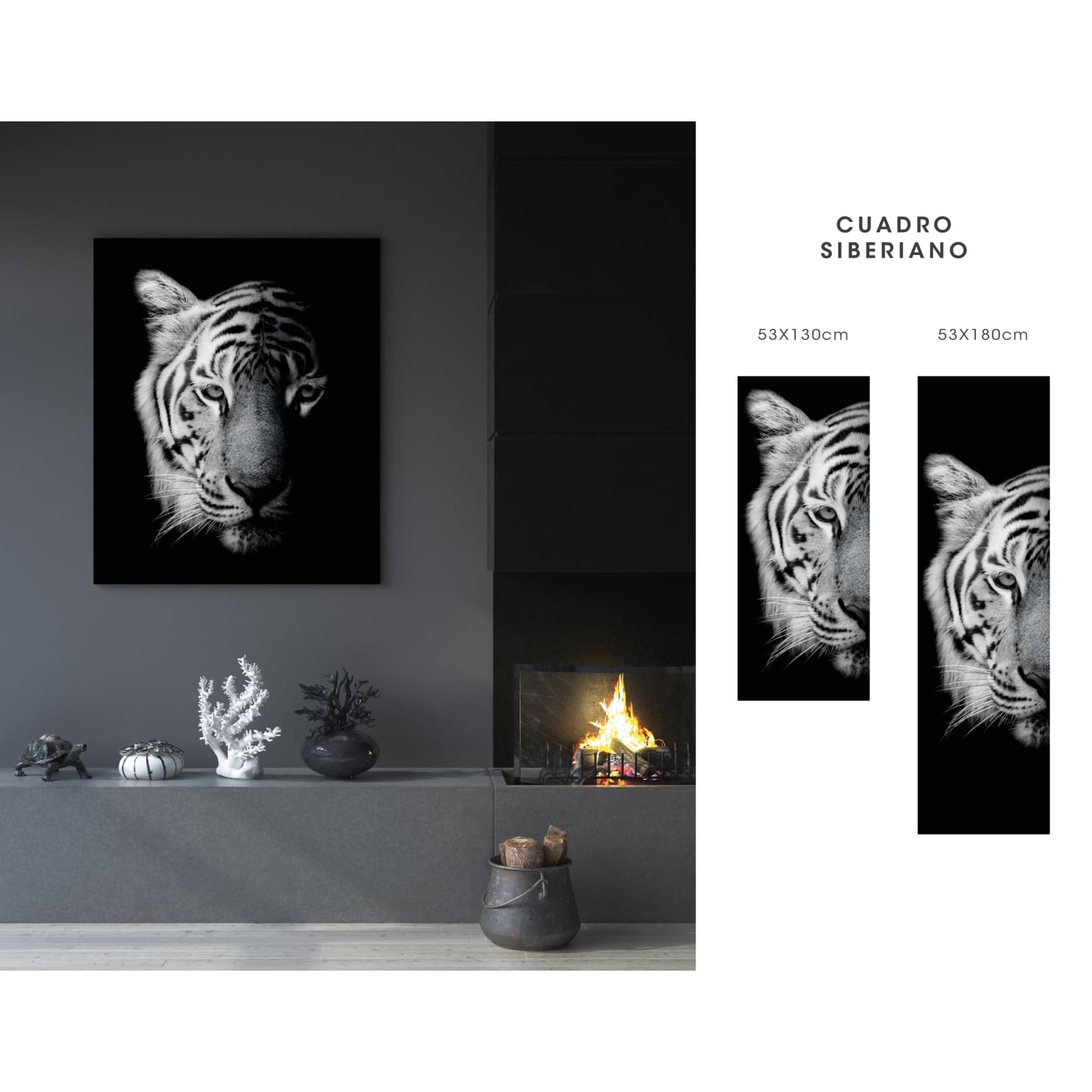 Cuadro decorativo, sala, habitación, animal, tigre