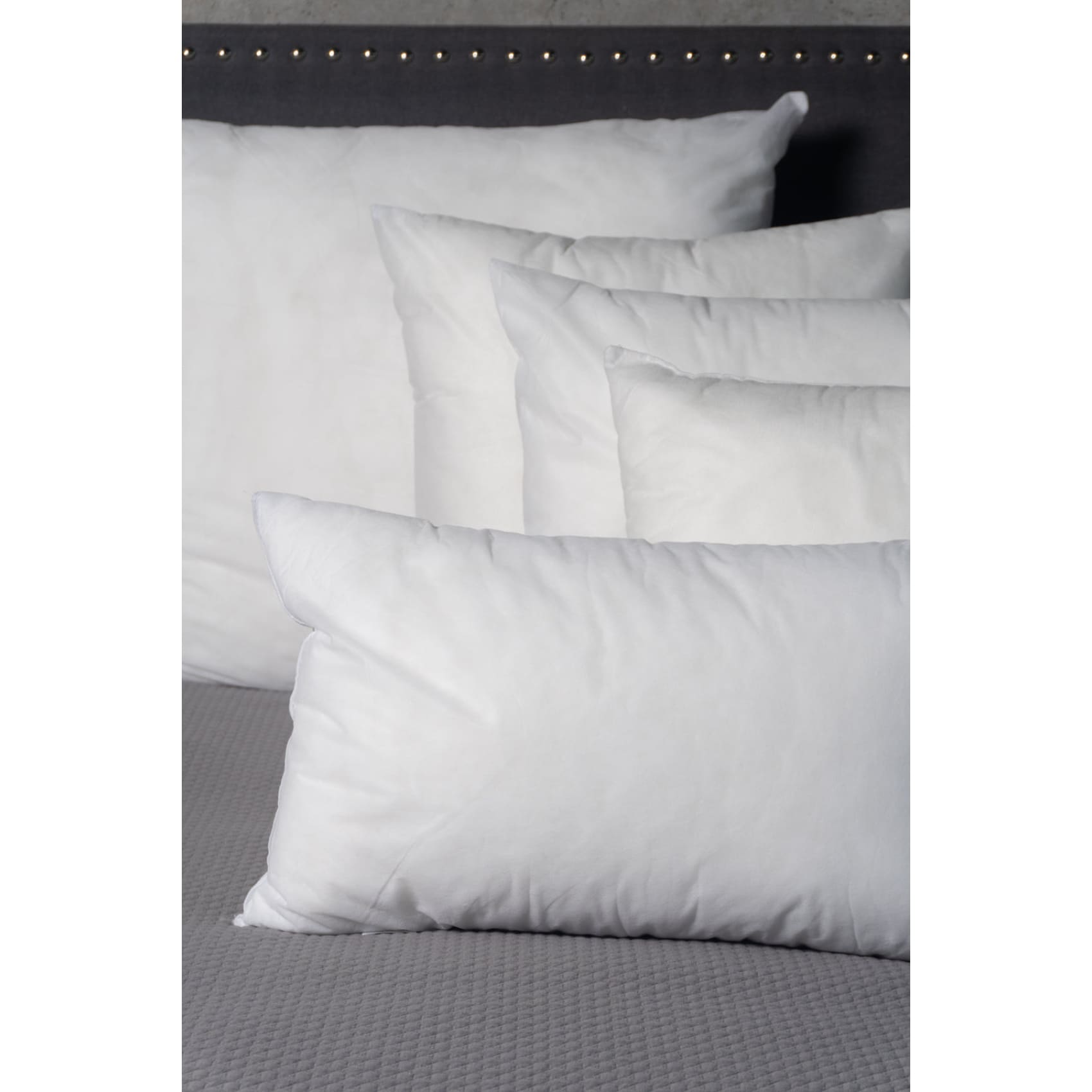 Soft and fluffy Ecoplumas cushion fillings in various sizes, perfect for adding cozy volume to your bed or sofa.